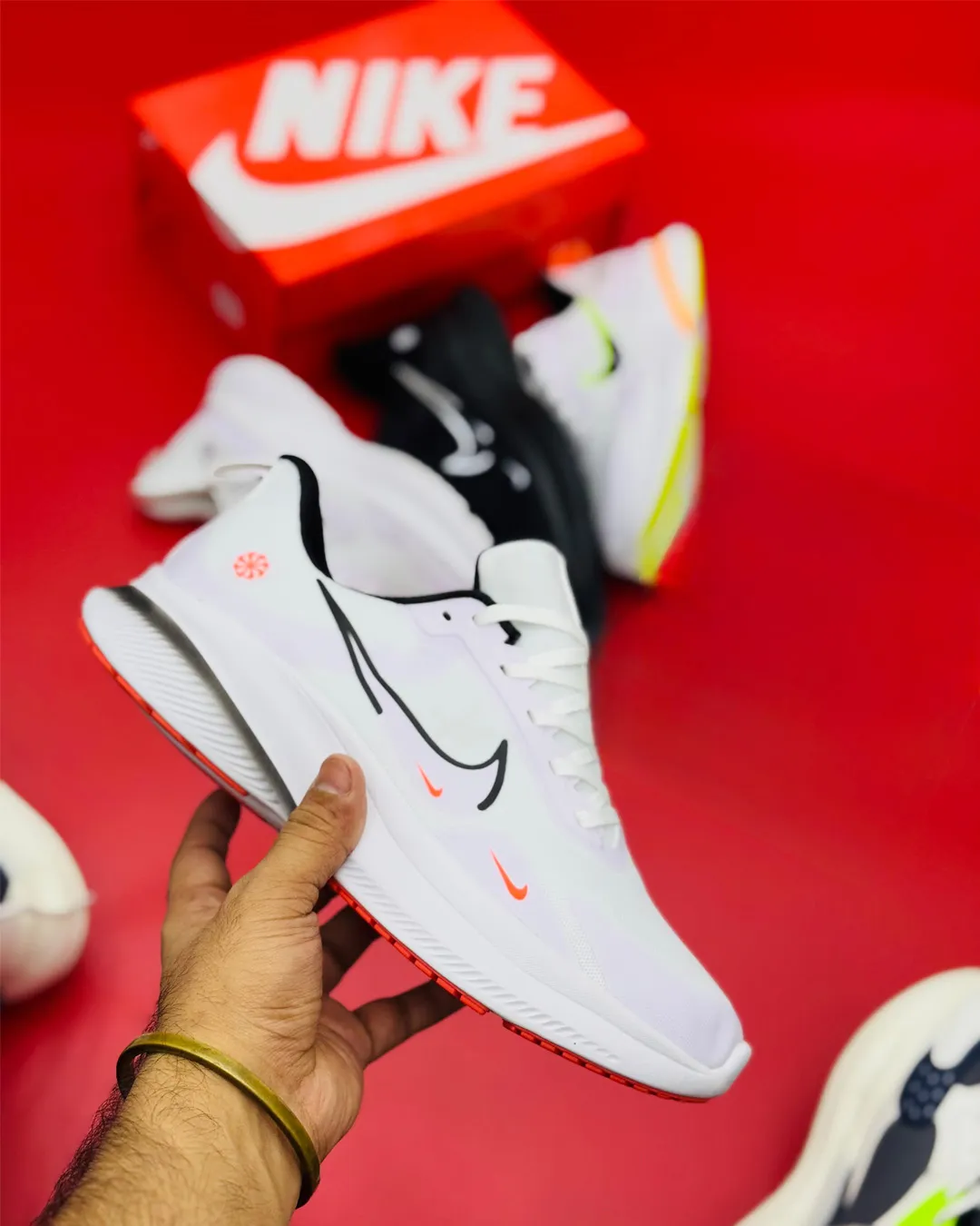 Danzair Running Shoes-White Orange