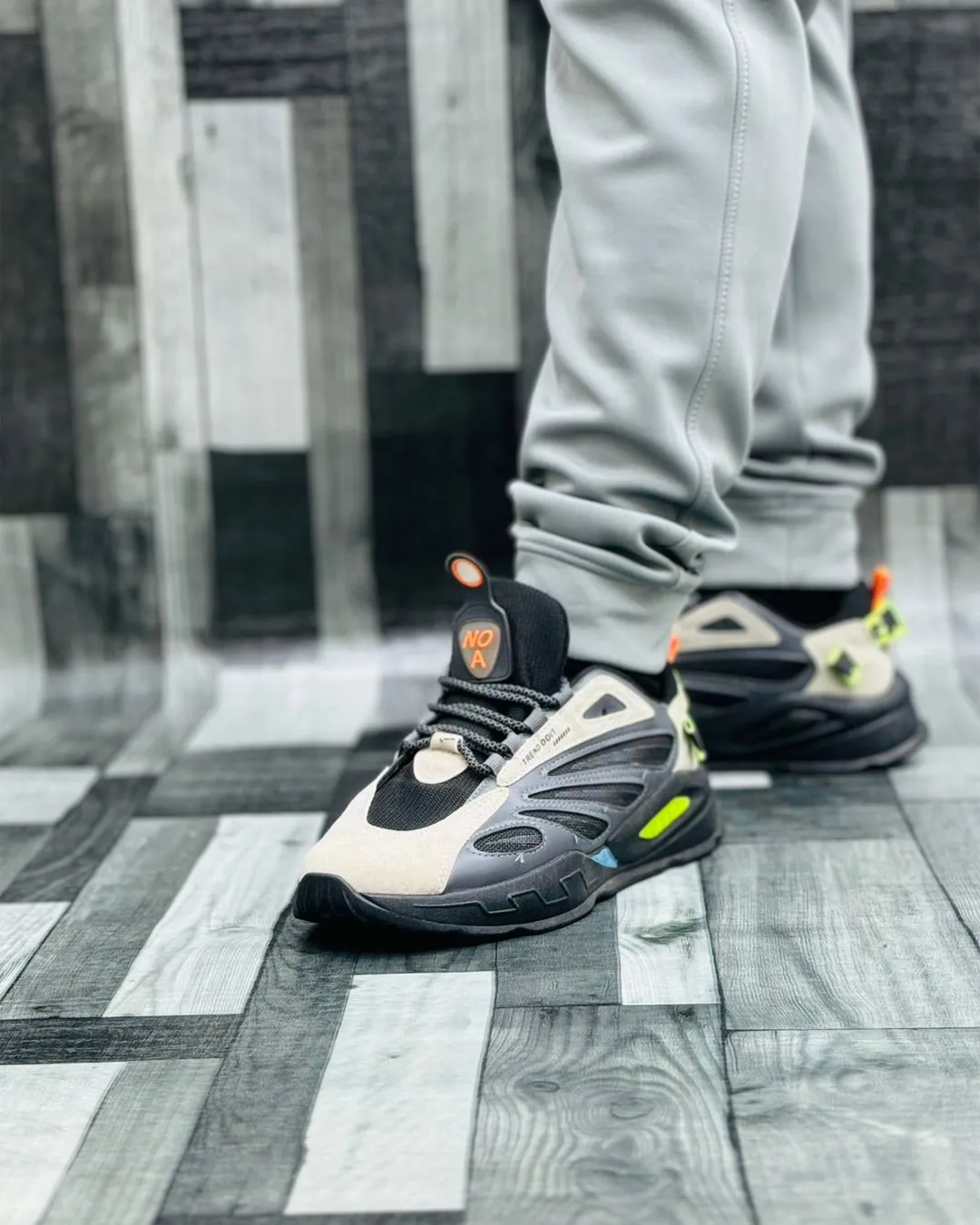 Danzair Chunky Shoes Beige Black