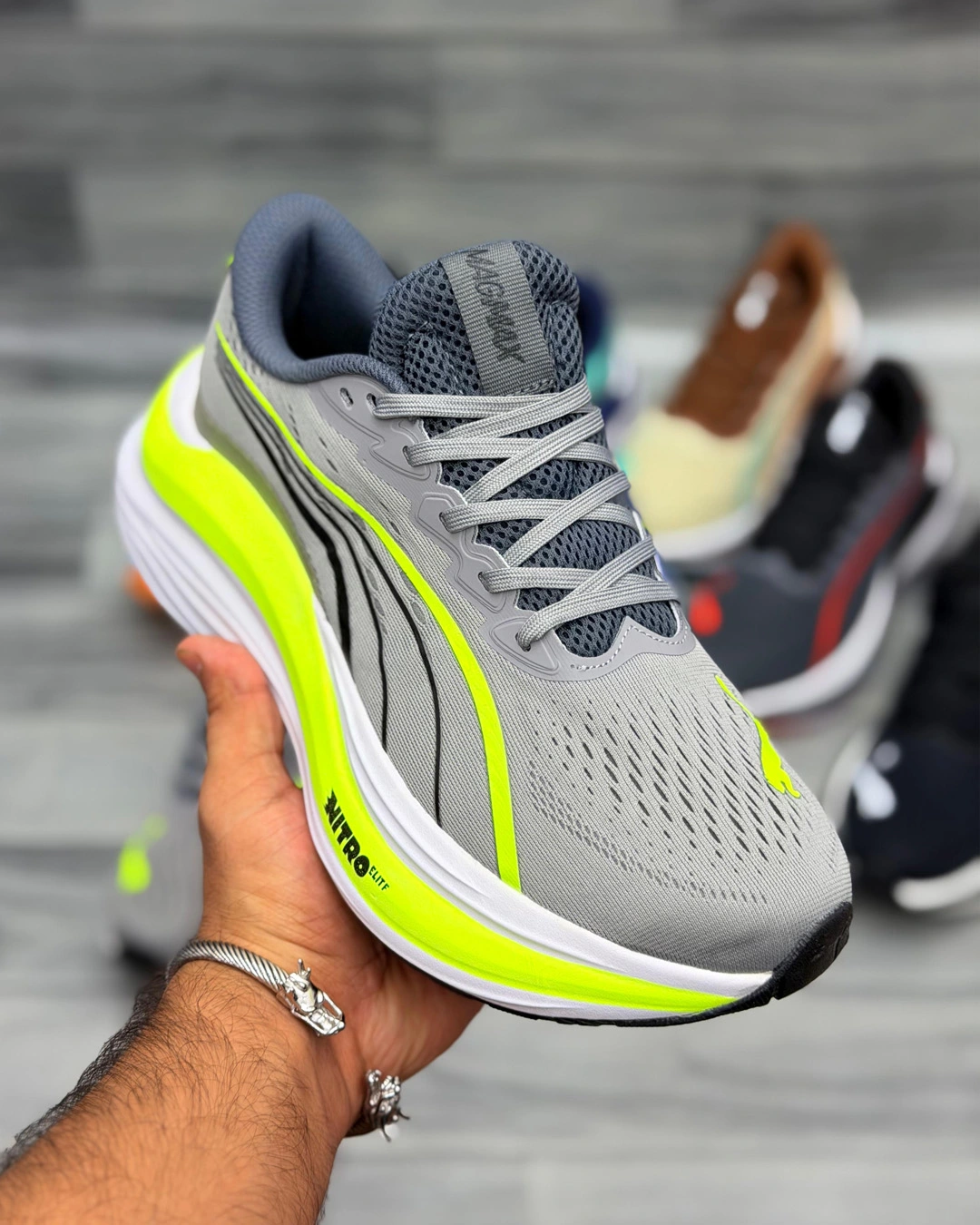 Danzair Magmax Running Road Shoes - Green Gray