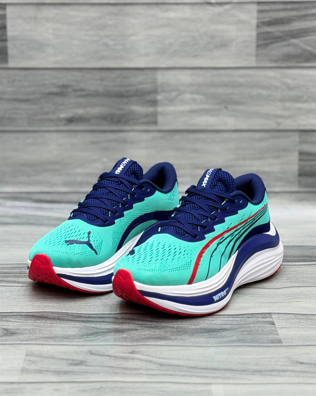 Danzair Magmax Running Shoes Sky Blue - Red - Image 4