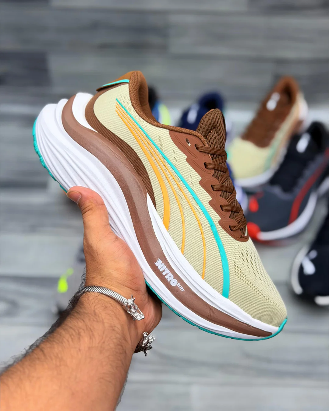 Danzair PM Magmax Road Running Shoes - Brown Beige