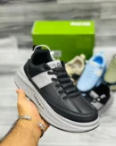 Close-up of Flash Black Shoes with detailed stitching and soft cushioned sole for all-day comfort.