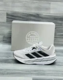 Sleek Adistar 3 White Shoes with signature three-stripe design a blend of comfort and style.