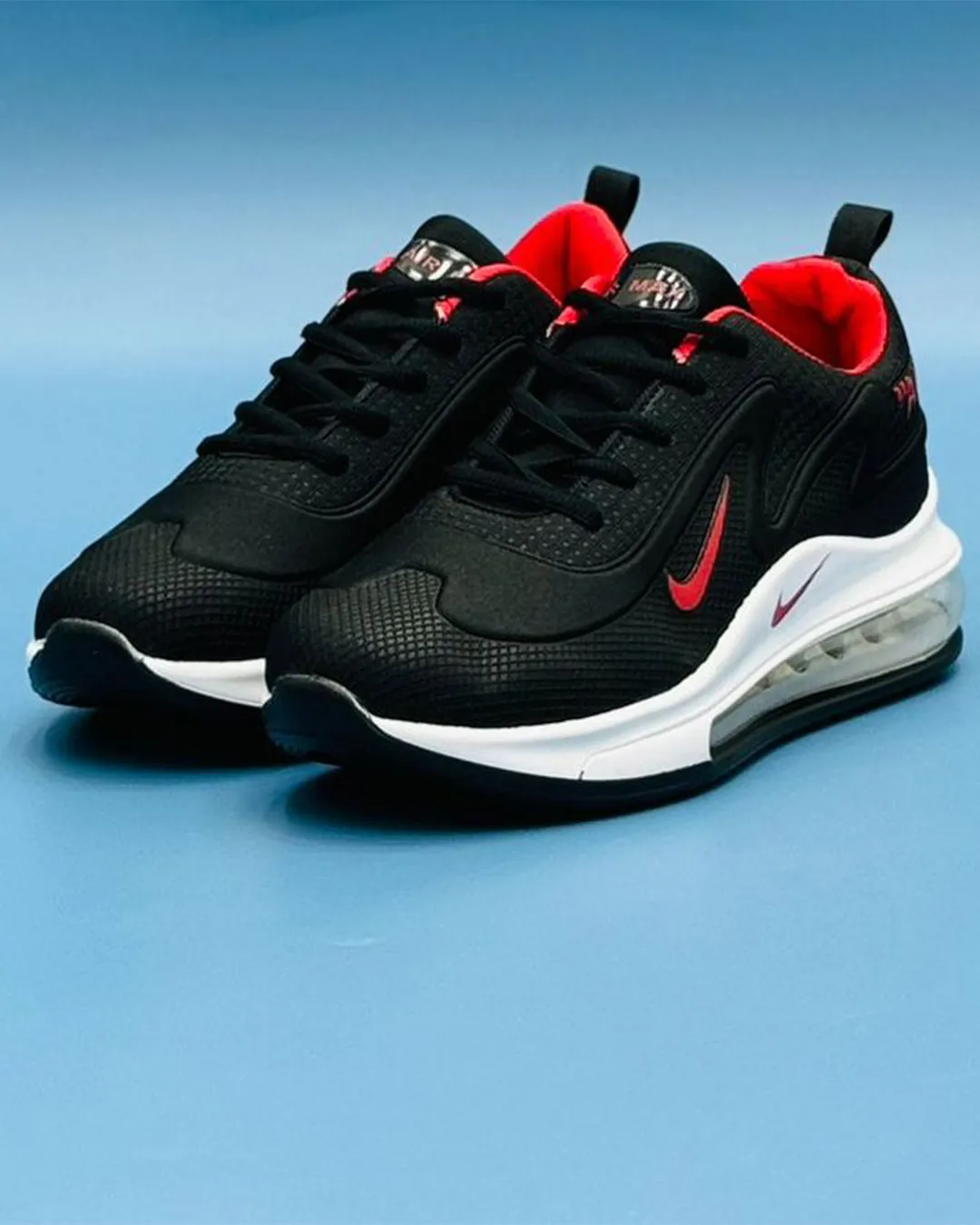 "Denzy Air Max 720 Men's Olive Green Slip-On Sneakers | Breathable Knit Upper | Chunky White Air Sole | Casual Walking & Running Shoes"