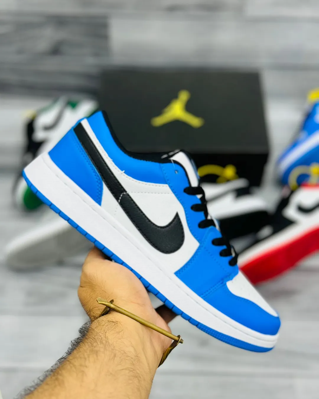 "Denzy Air Jordan 1 Low Men's Olive Green Slip-On Sneakers | Breathable Knit Upper | Chunky White Sole | Premium Casual Streetwear Shoes"