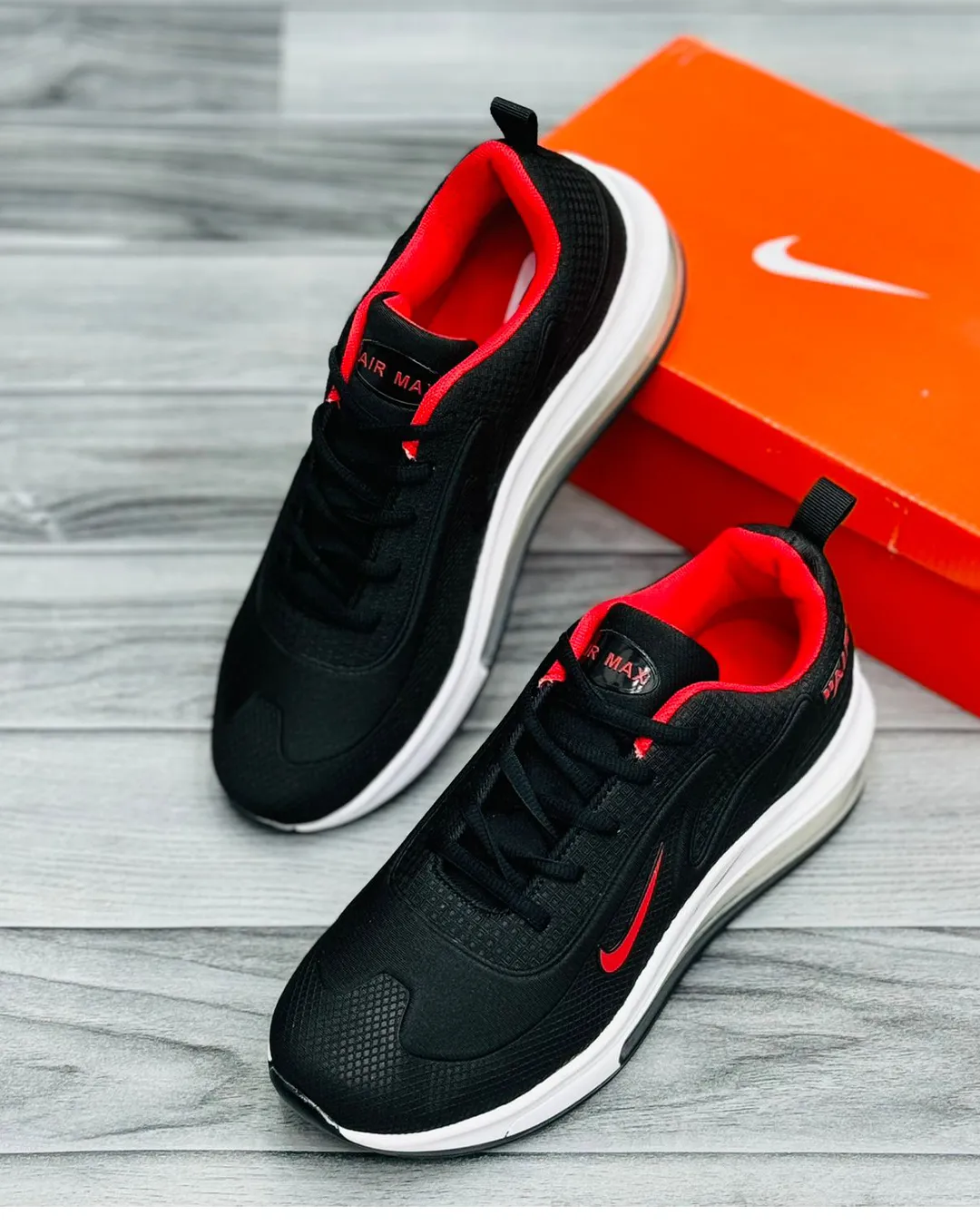 "Denzy Air Max 720 Men's Olive Green Slip-On Sneakers | Breathable Knit Upper | Chunky White Air Sole | Casual Walking & Running Shoes"