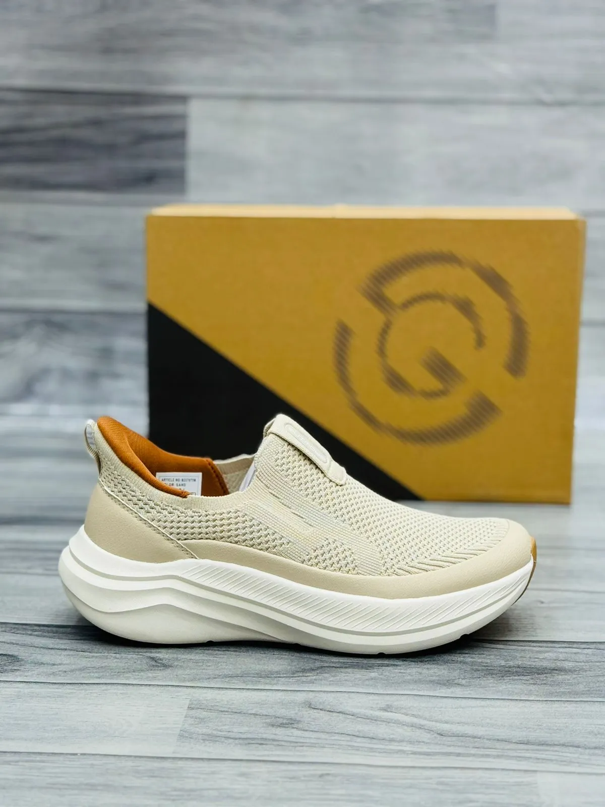 "White Comfort Shoes Without Laces | Breathable Knit Mesh Upper | Ultra Cushioned Sole | Easy Slip-On Design | All Day Comfort Walking Shoes for Men"